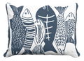 Pillow - Fish (Blue) - indoor / outdoor cushion