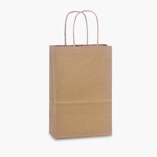 Recycled Brown Kraft Paper Retail Shopping Bags