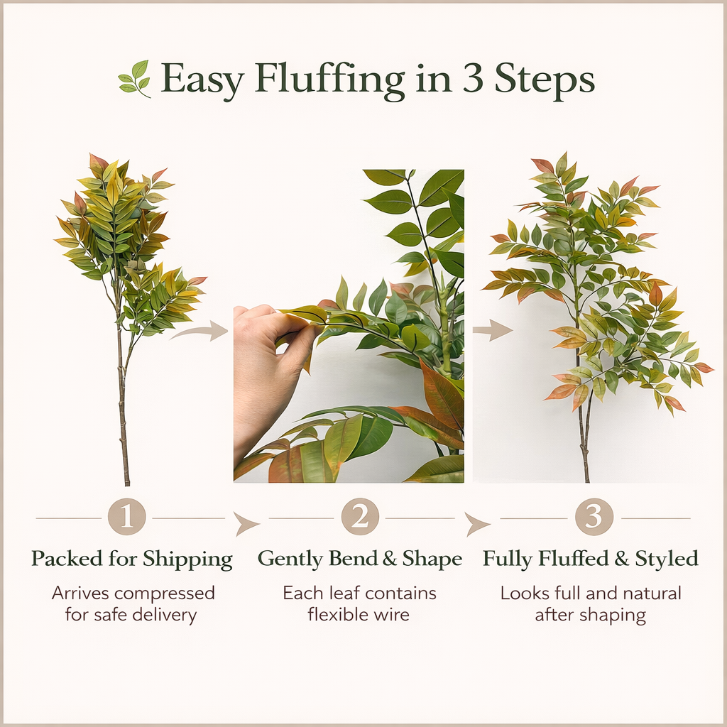 Luxe Wisteria Foliage Branch — 43” Designer Greenery Stem