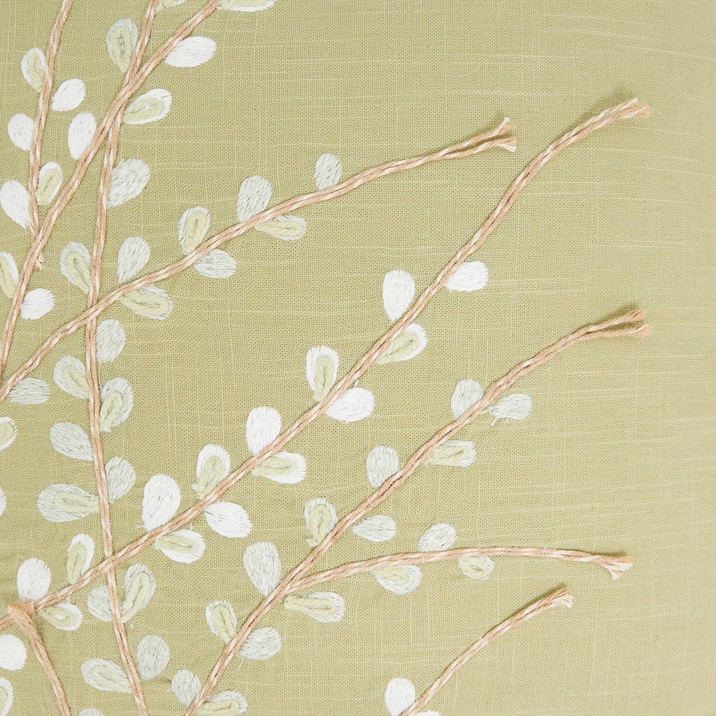 Embroidered Floral Pillow