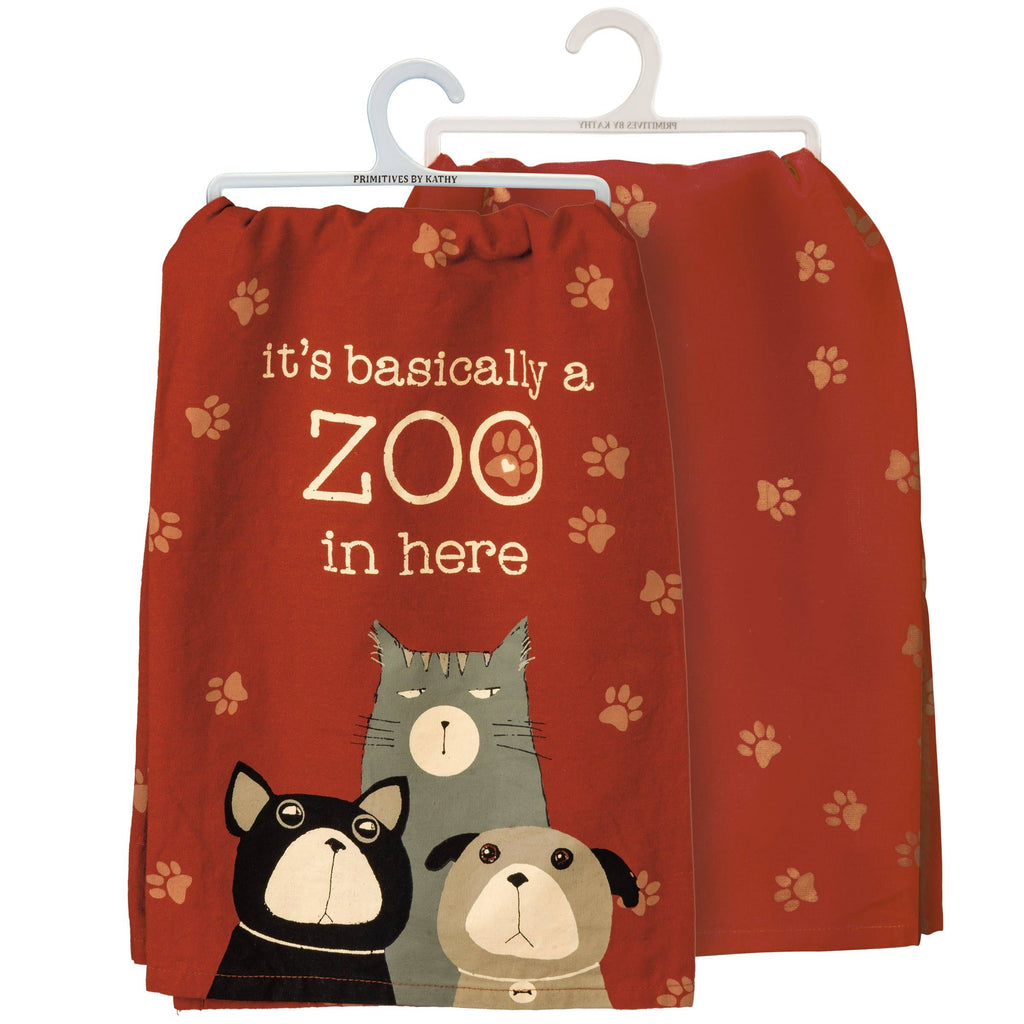 It's Basically A Zoo In Here Kitchen Towel