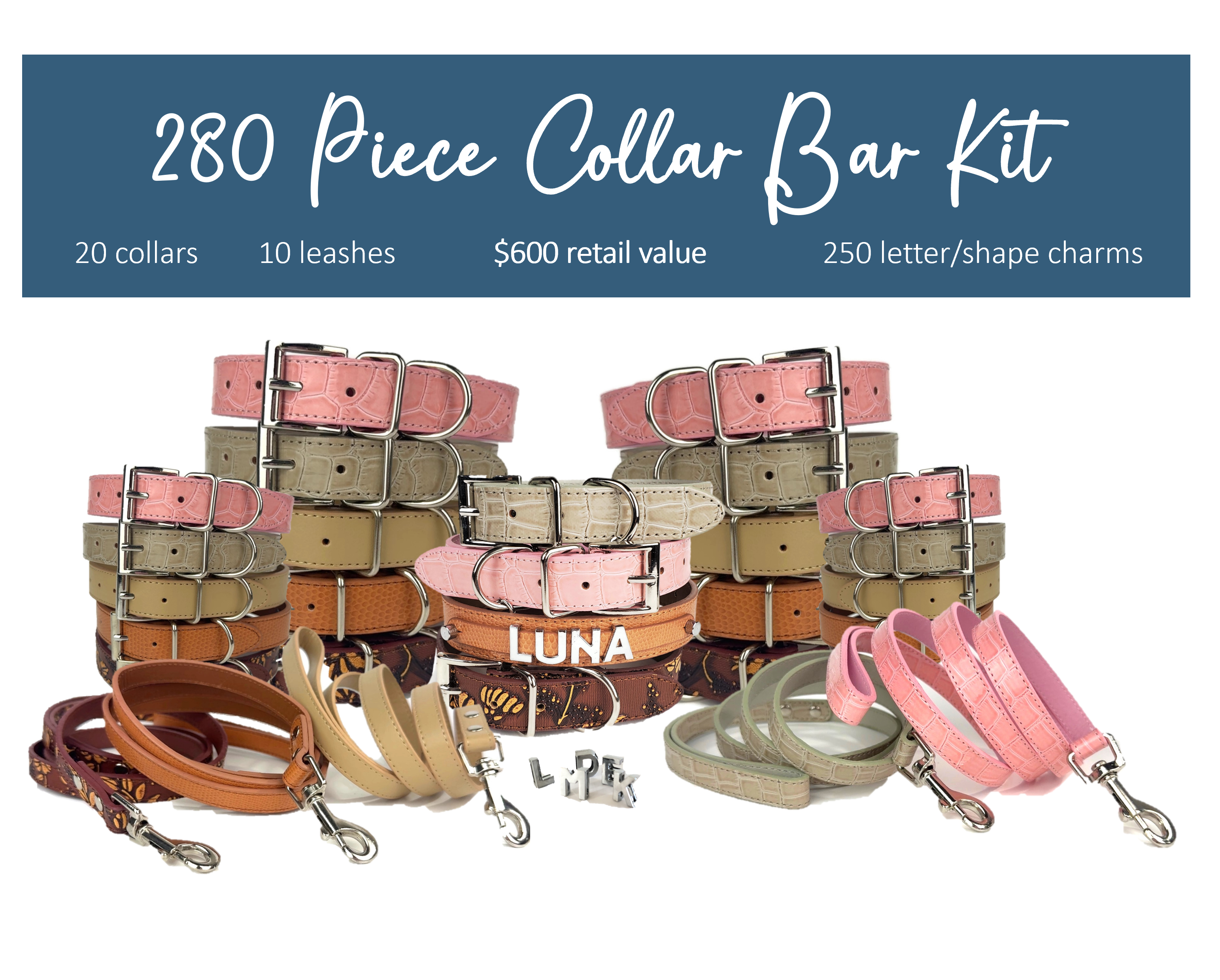 DIY Pet Collar Bar Starter Pack - High Desert- 280 Pieces