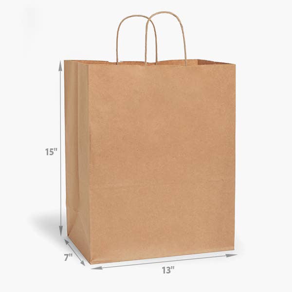 Brown Kraft Paper Retail Shopping Bags