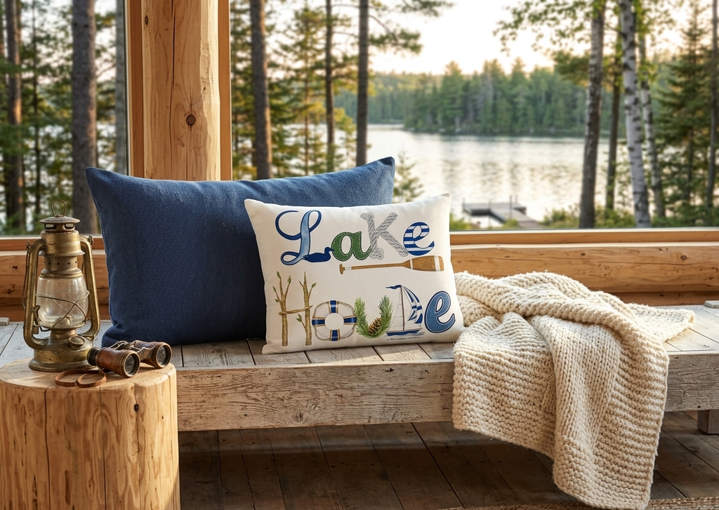 Pillow - Lake House - indoor / outdoor cushion