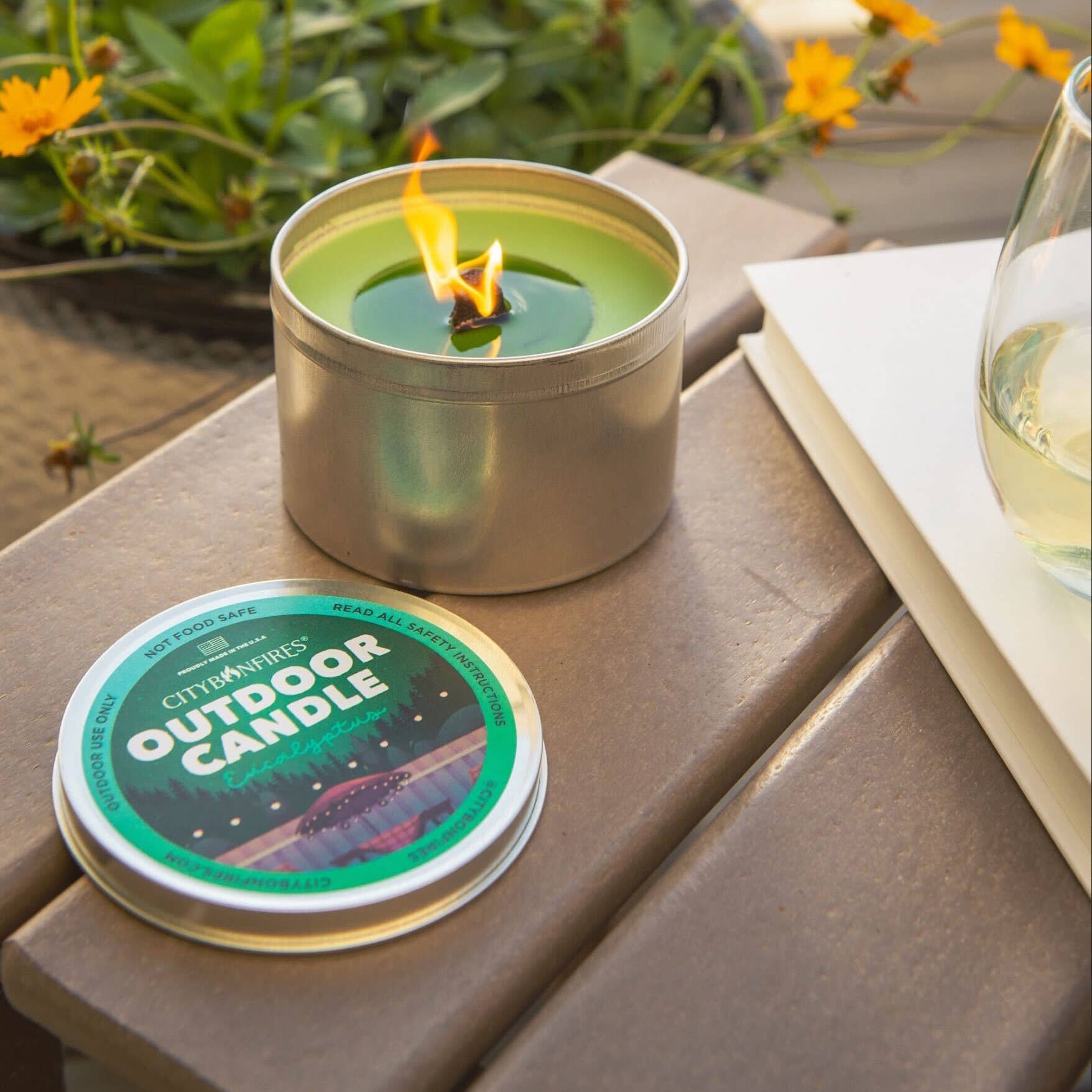Eucalyptus Outdoor Candle – Bug-Repelling Soy 14oz
