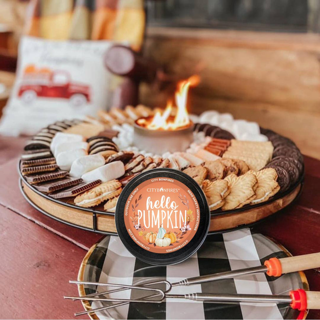 Fall “Hello Pumpkin” City Bonfires® Portable Fire Pit