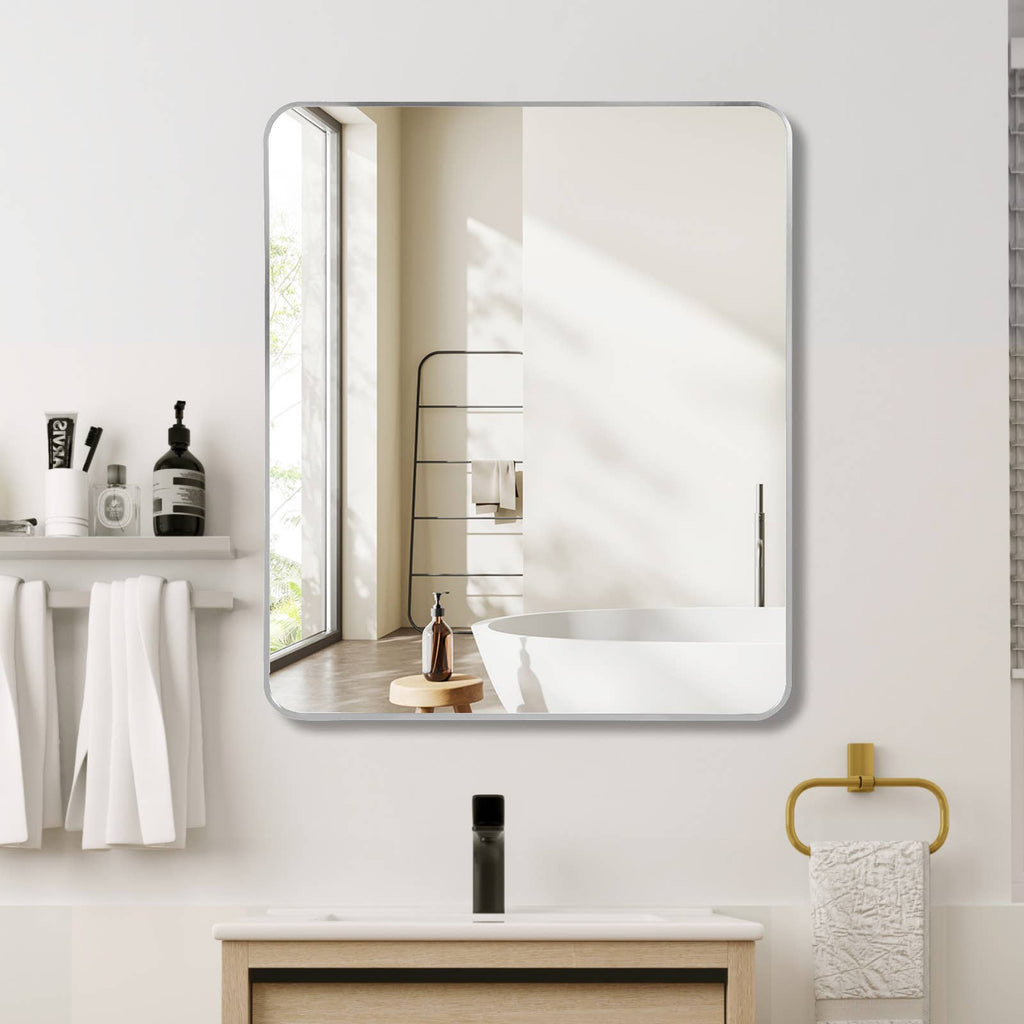 Silver 30 "x36" Rectangular Bathroom Wall Mirror
