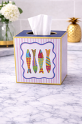 Kleenex Box with colorful fish motif very whimsical
