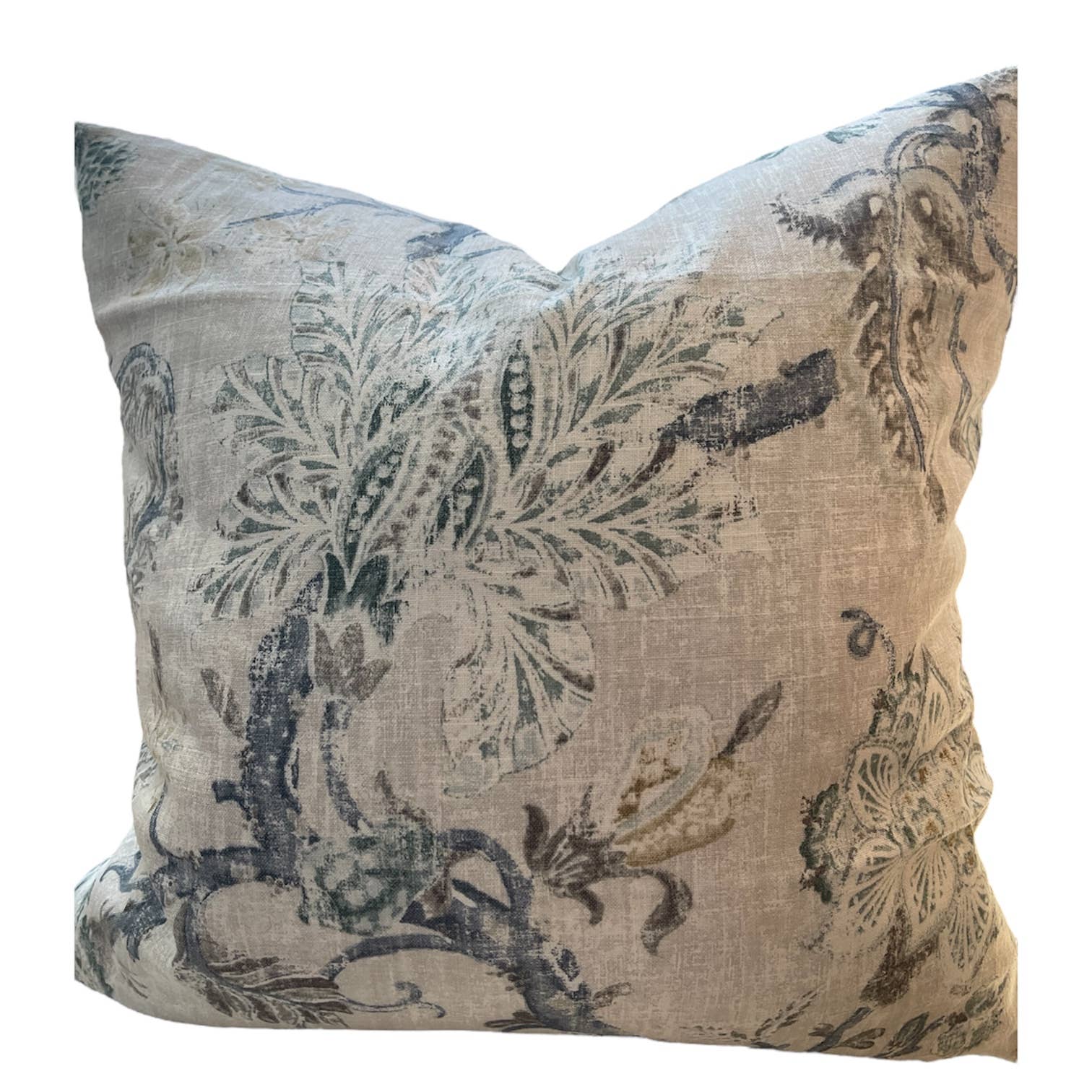 Vivienne Floral Throw Pillow with Feather Insert 