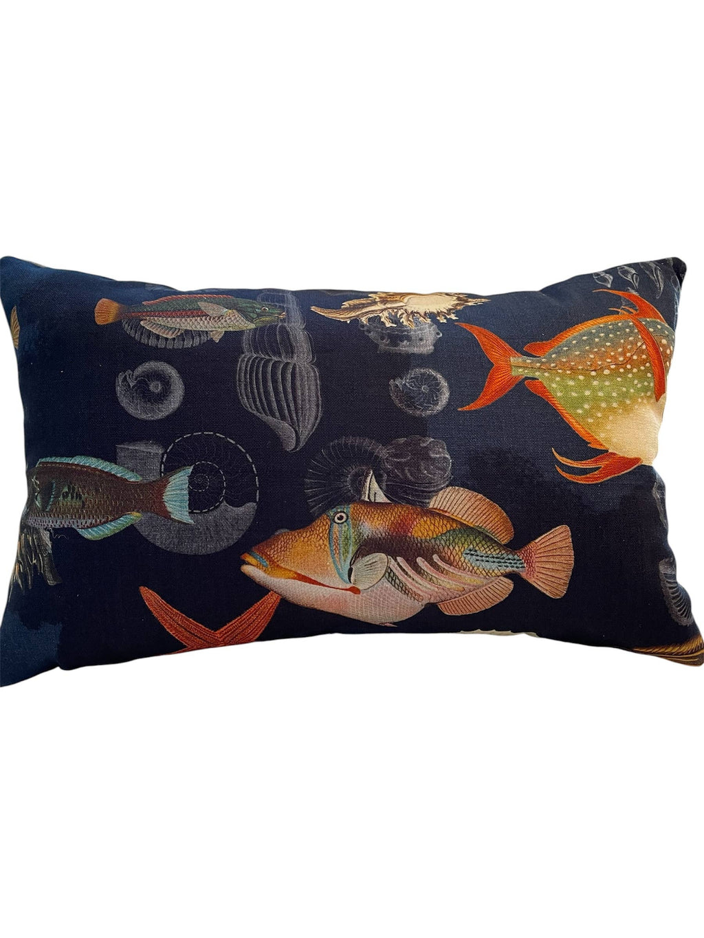 Della Fish Lumbar Pillow with Feather Insert  