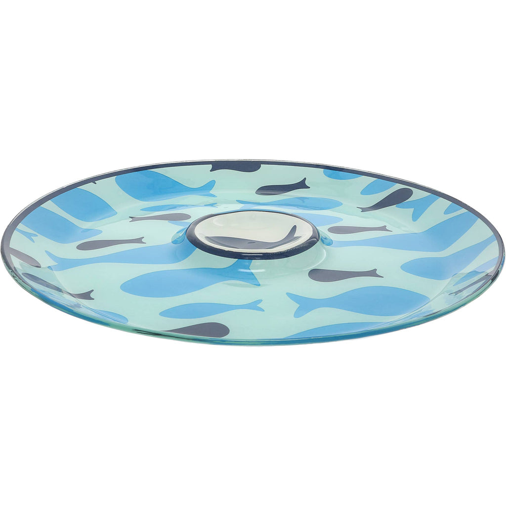Lake - 11.5" Glass Platter with Bowl
