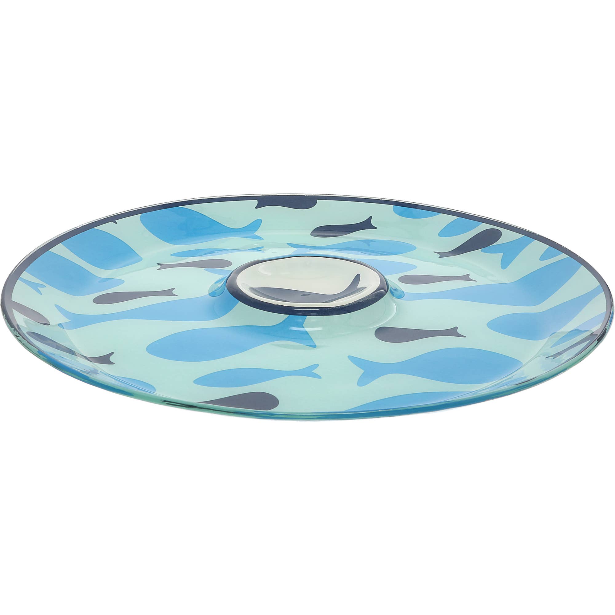 Lake - 11.5" Glass Platter with Bowl