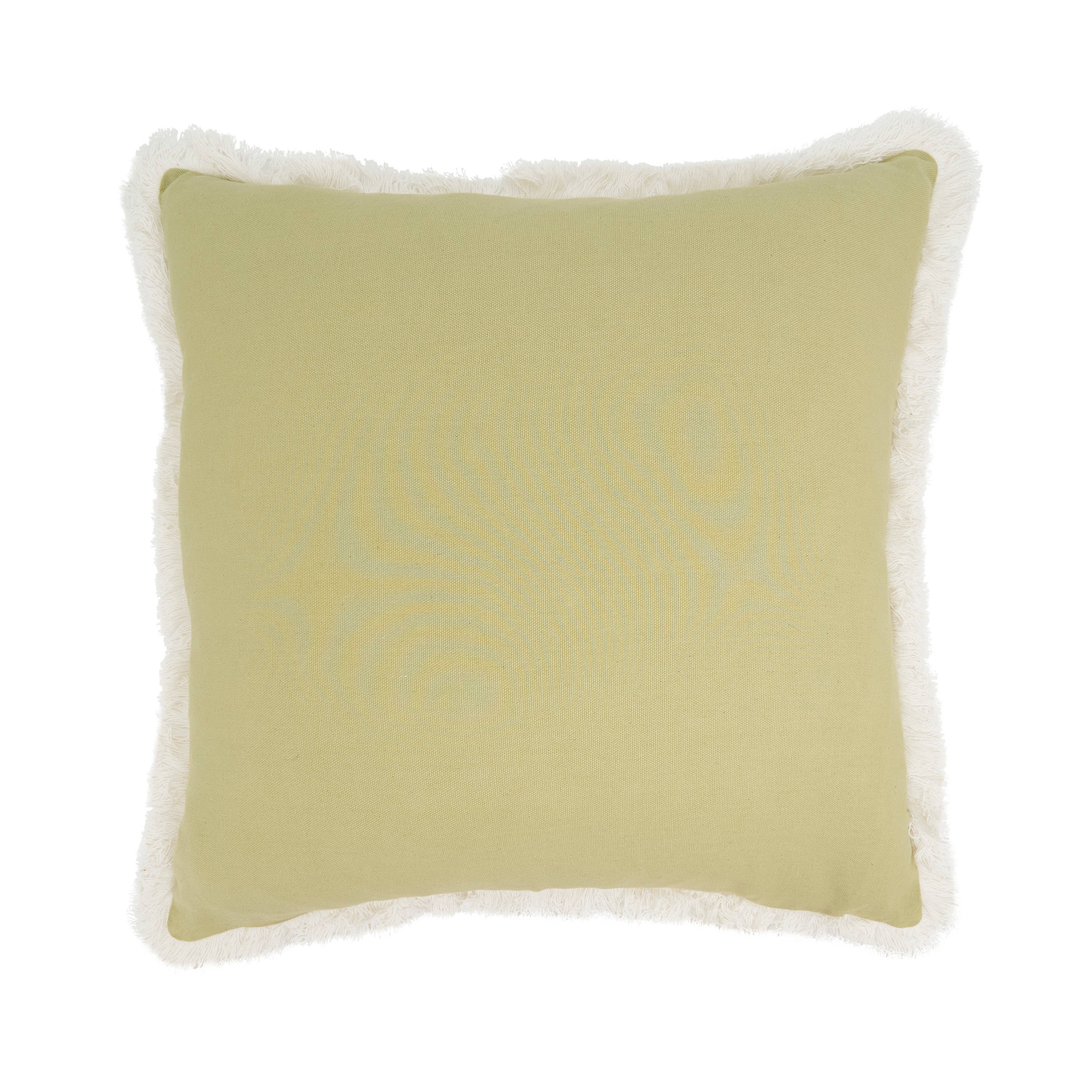 Embroidered Floral Pillow