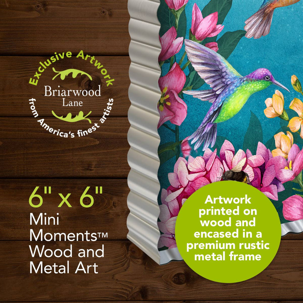 Springtime Hummingbirds Metal Mini Moment