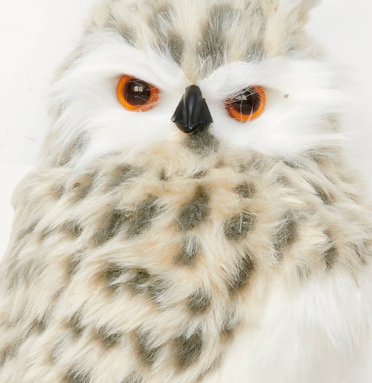 14" Standing Spotted Snow Owl
