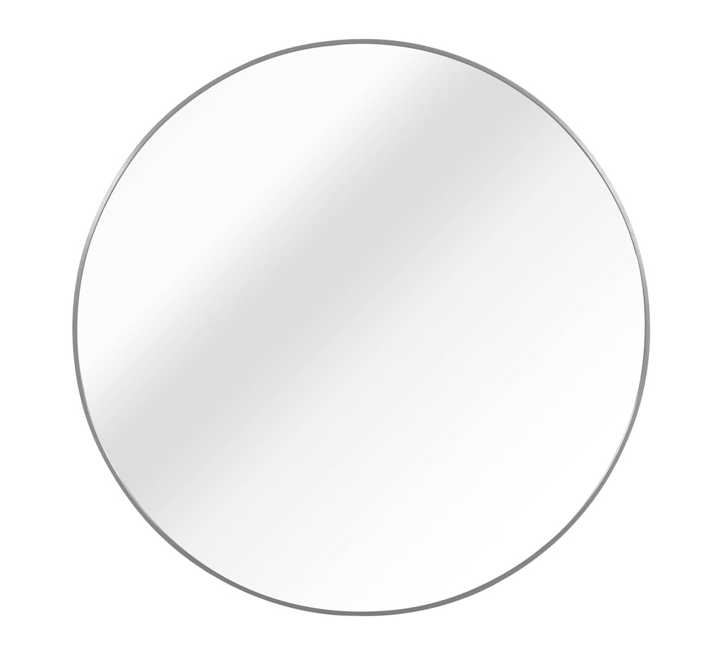 32 Inch Silver Metal Framed Round Bathrrom Mirror for Wall