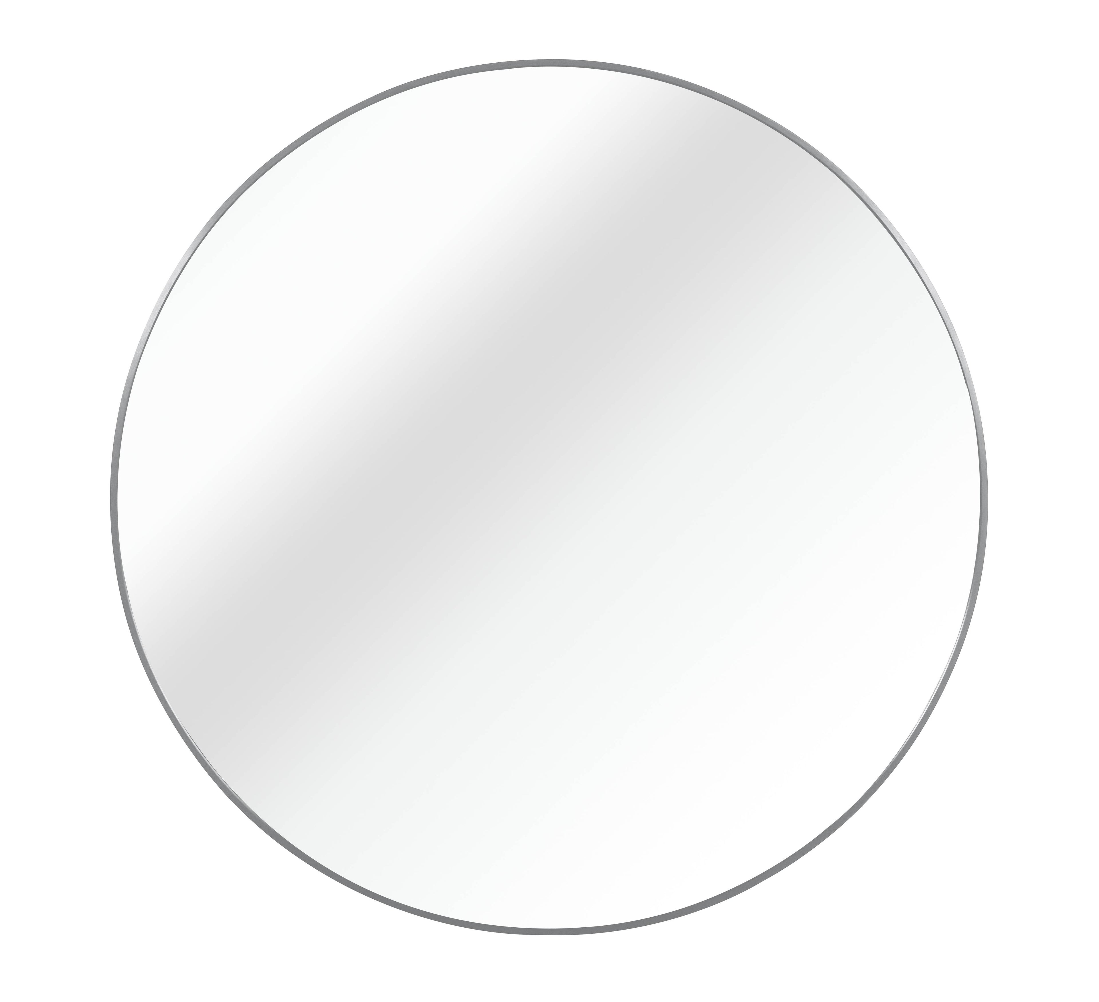 32 Inch Silver Metal Framed Round Bathrrom Mirror for Wall