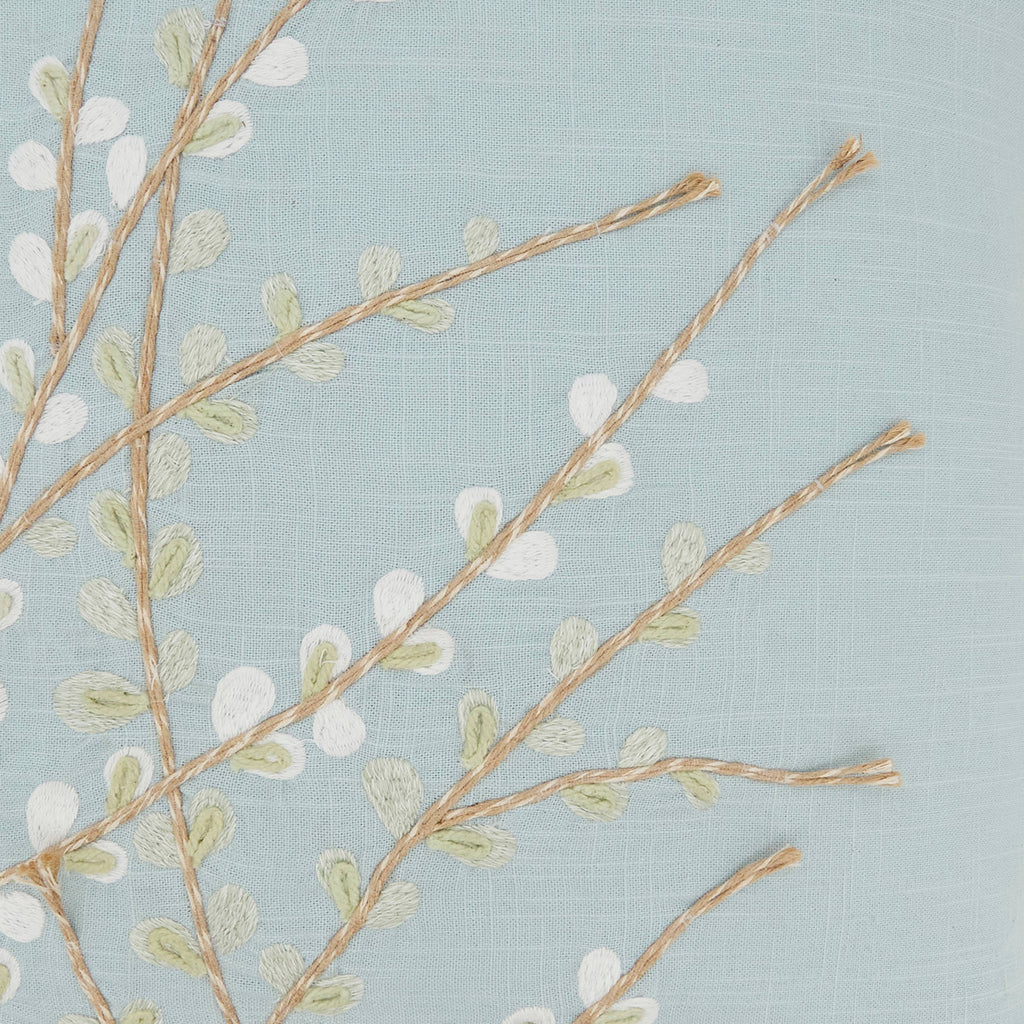 Embroidered Floral Pillow