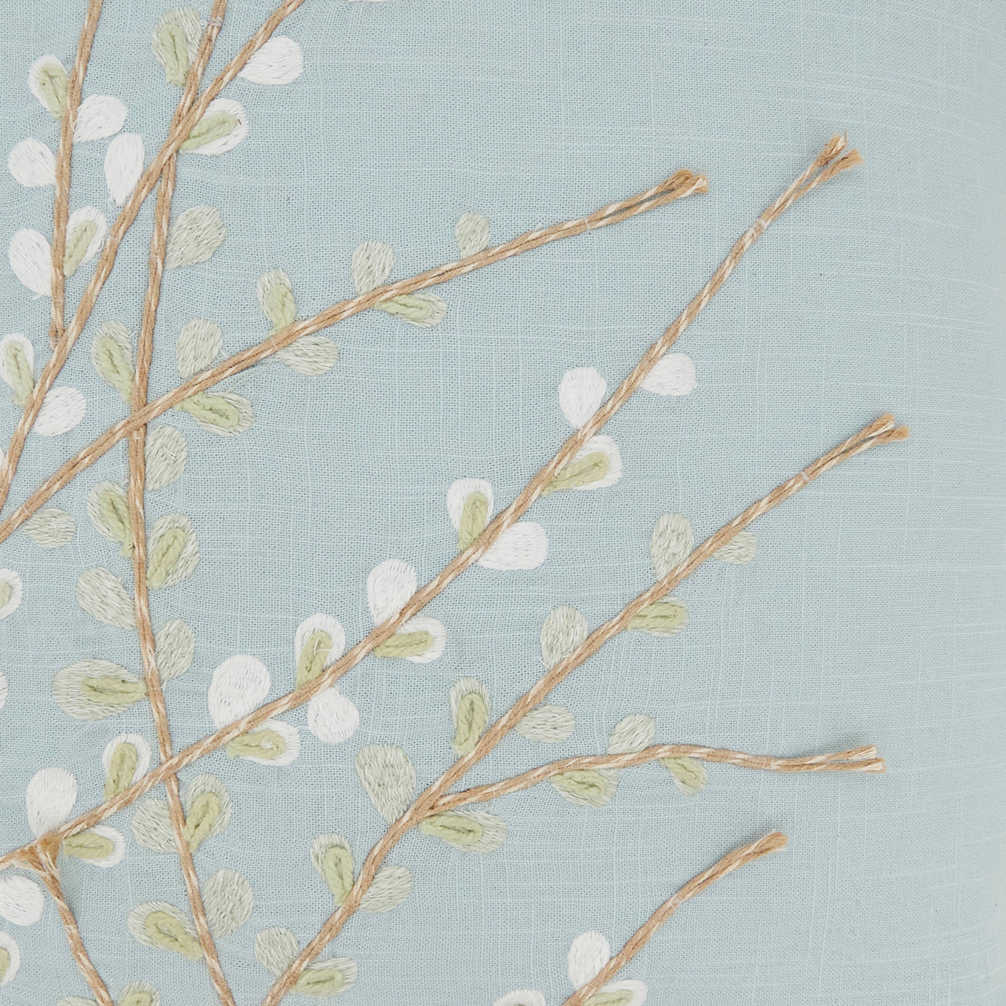 Embroidered Floral Pillow