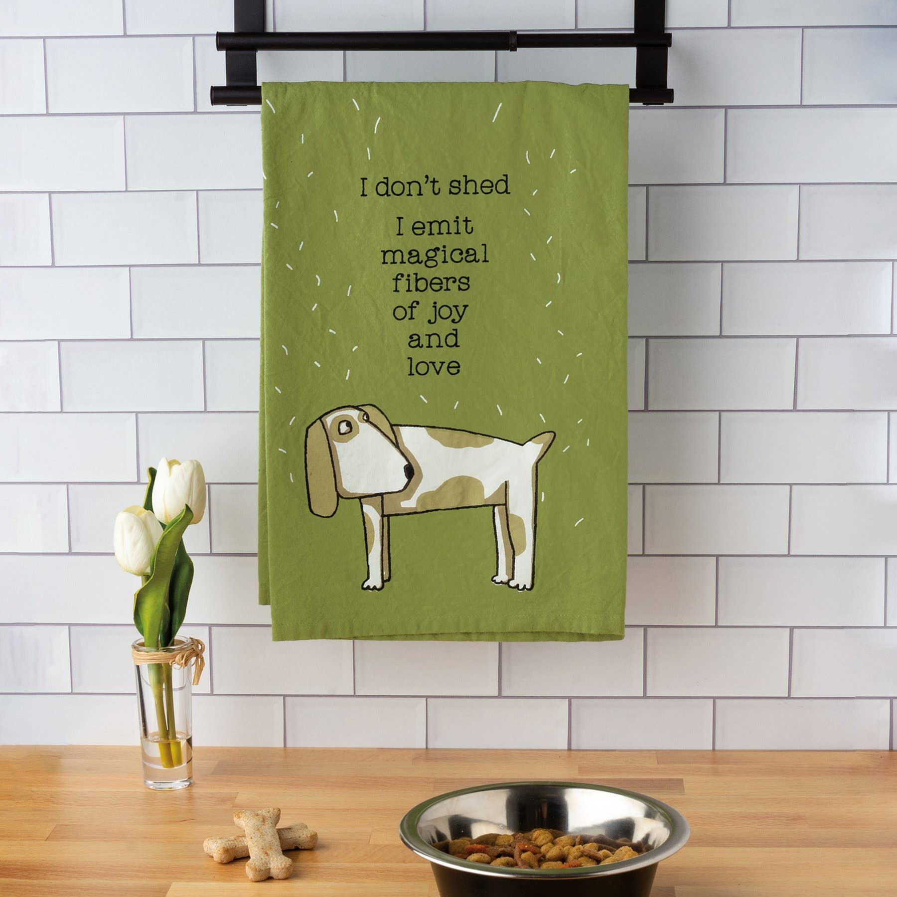 Dog Emit Magical Fibers Kitchen Towel