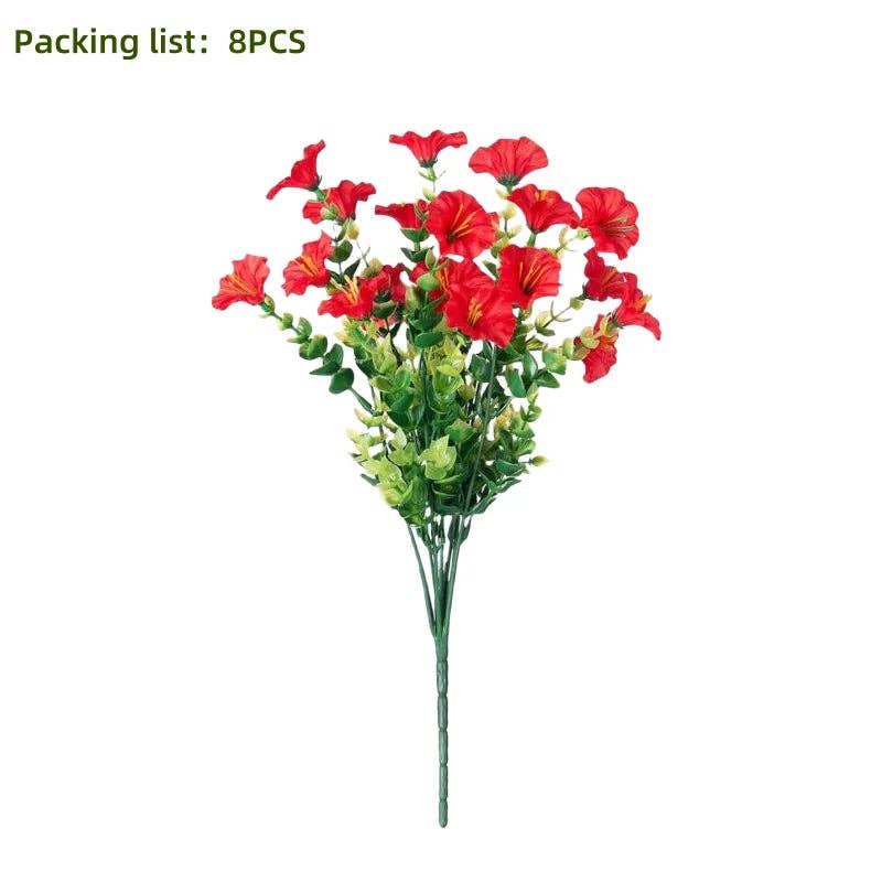 Artificial UV Flowers | Set of 8 | Flower Décor | Home Décor