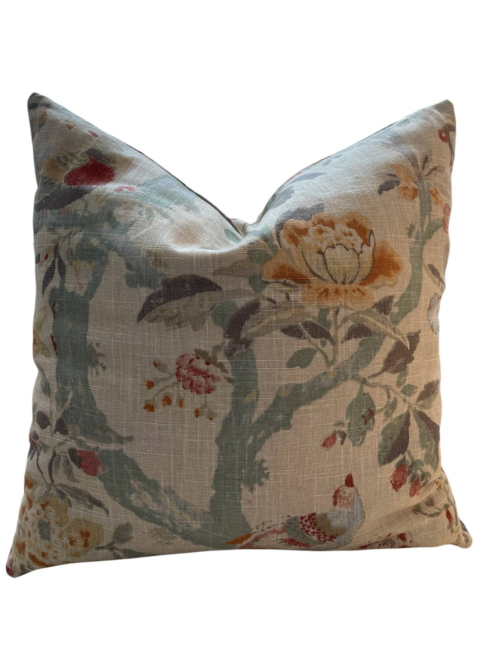 Katrina Floral Throw Pillow with Feather Insert(22 inch)