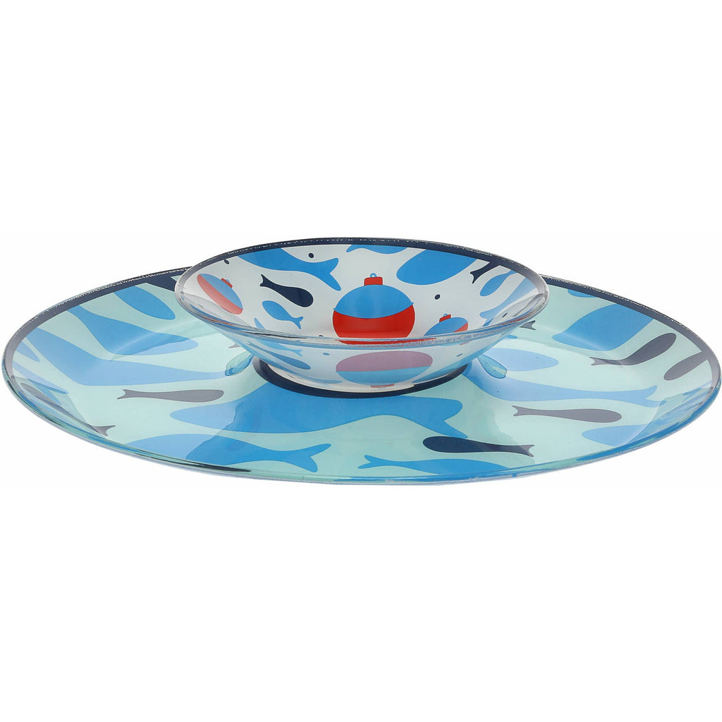 Lake - 11.5" Glass Platter with Bowl