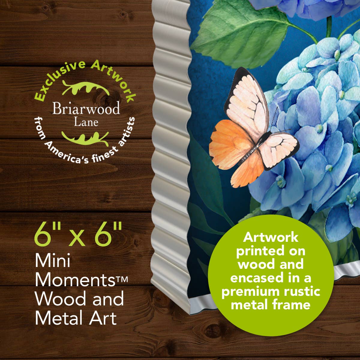 Colorful Hydrangeas Metal Mini Moment
