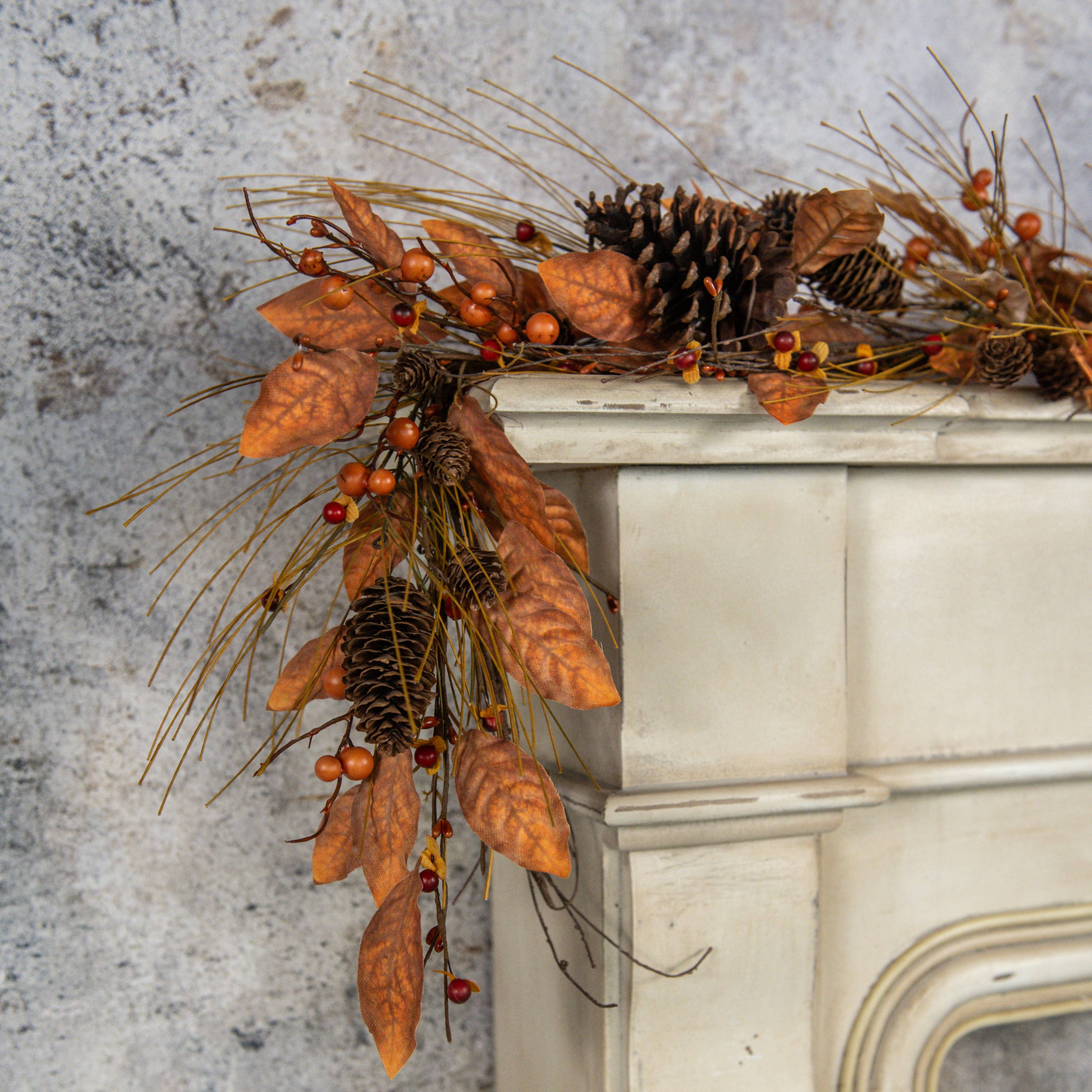 6' ORANGE PINE GARLAND