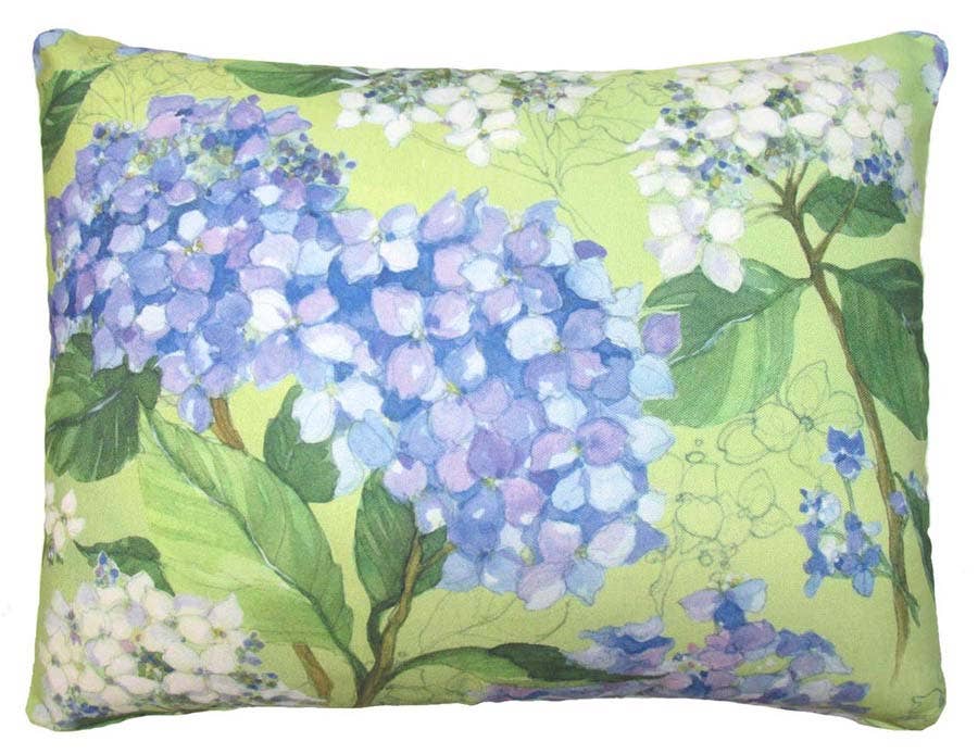 Pillow - Hydrangea Pair - indoor / outdoor cushion