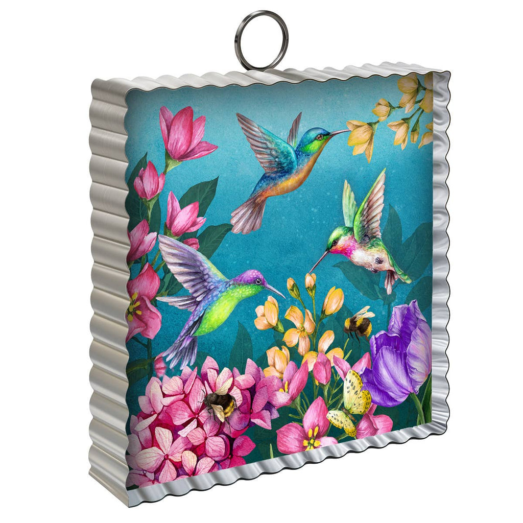 Springtime Hummingbirds Metal Mini Moment