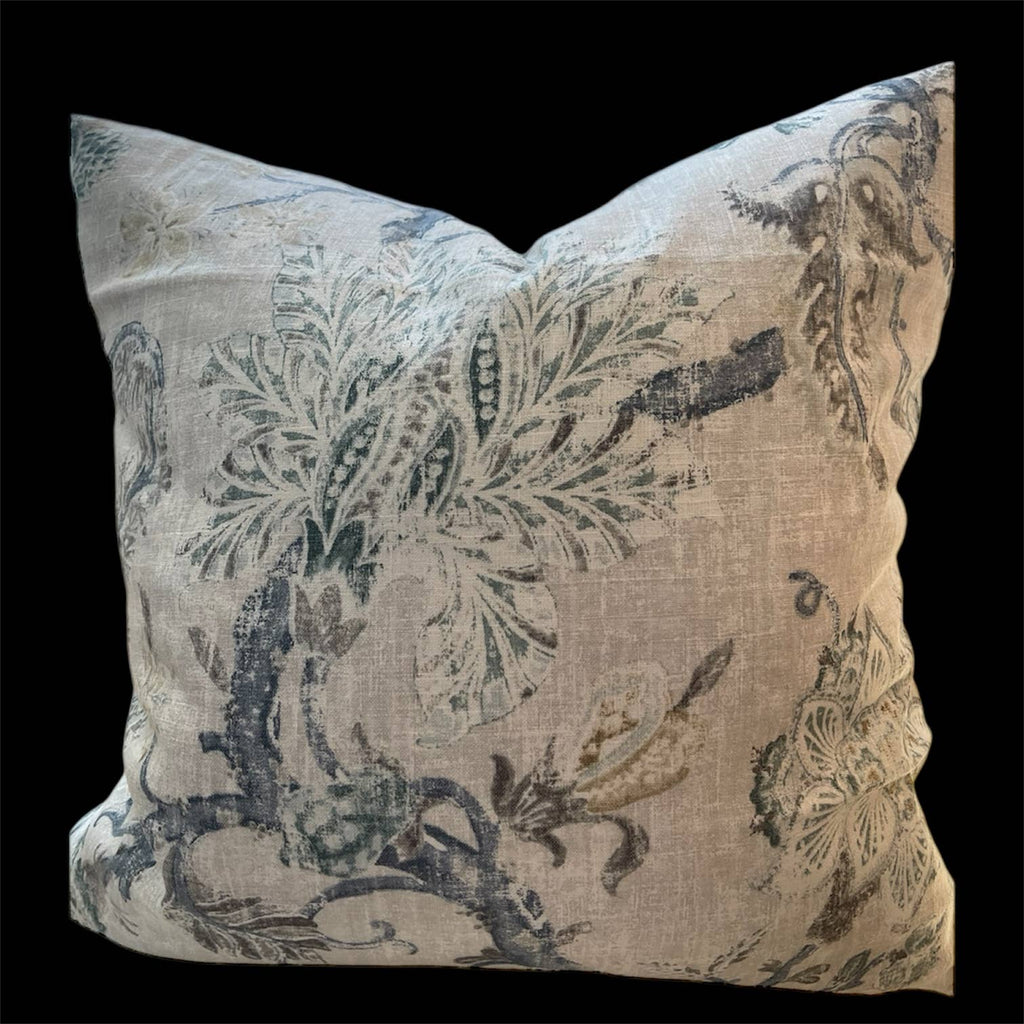 Vivienne Floral Throw Pillow with Feather Insert 