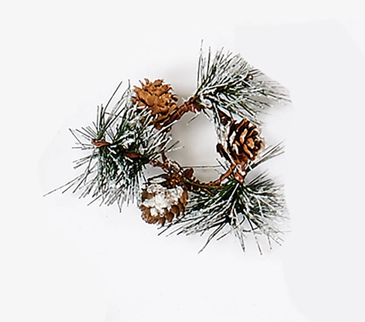 1.25" Snowy Pine & Cone C/Ring