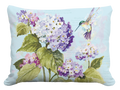 Pillow - Hummingbird w/ Hydrangea - indoor / outdoor cushion