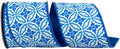 Amalfi Designer Blues Chinoiserie Twill Deluxe Dupioni, 4in