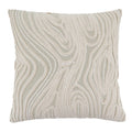 Embroidered Wave Cotton Throw Pillow