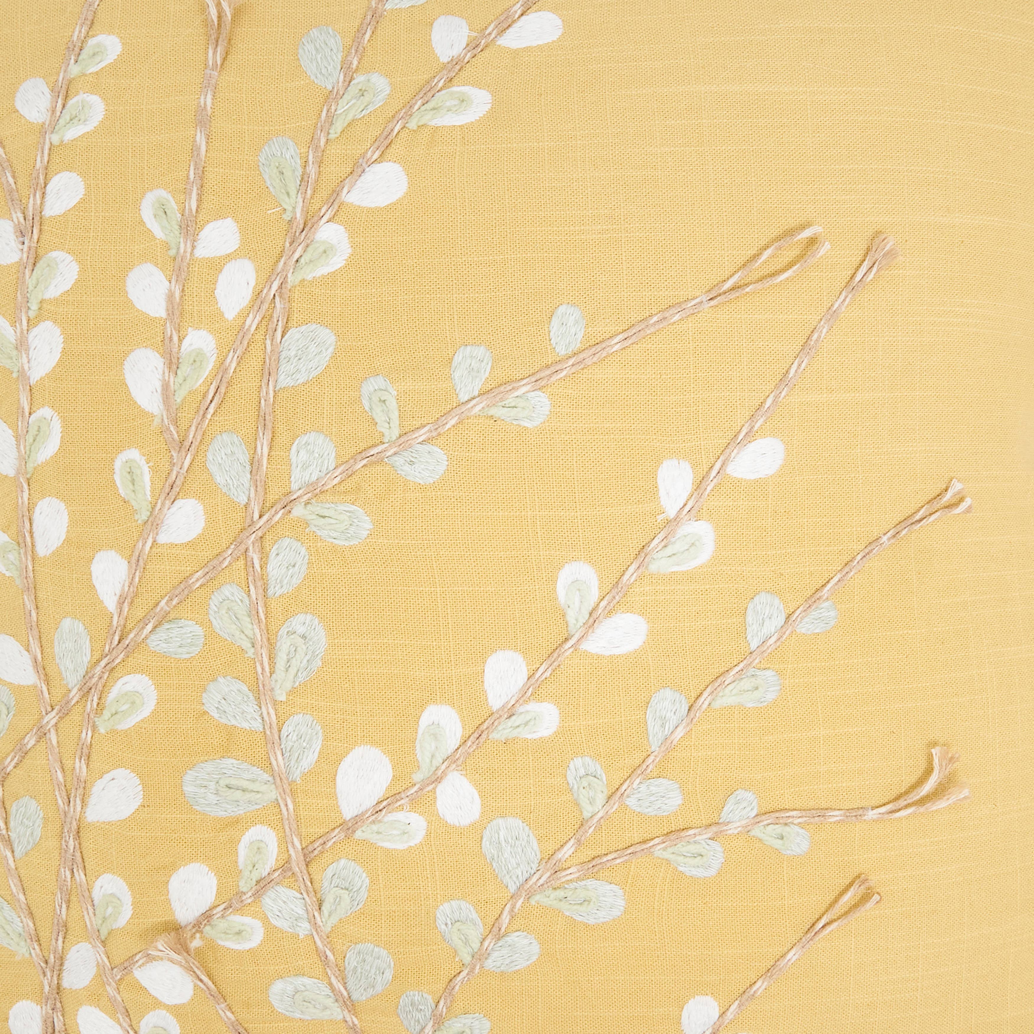 Embroidered Floral Pillow