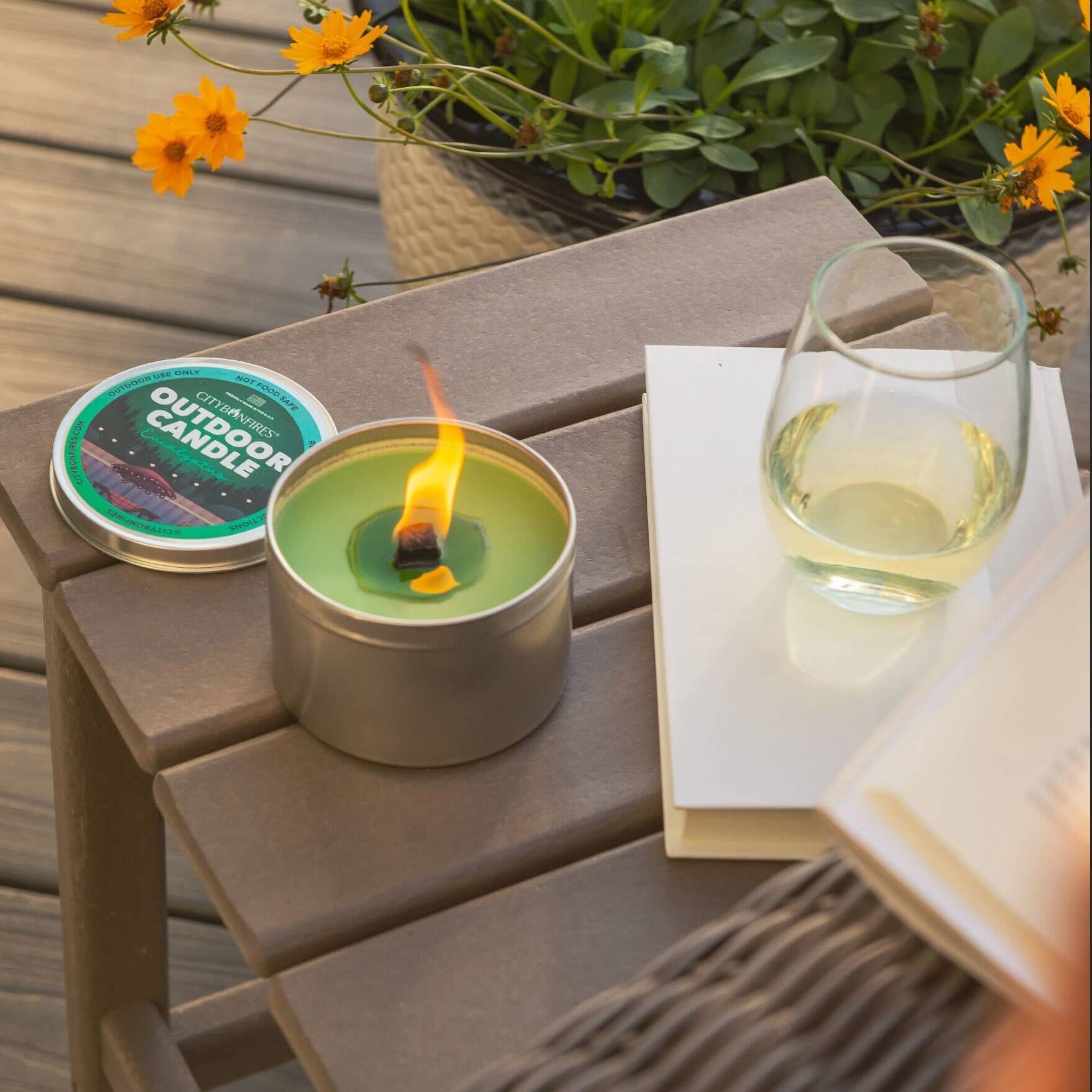 Eucalyptus Outdoor Candle – Bug-Repelling Soy 14oz