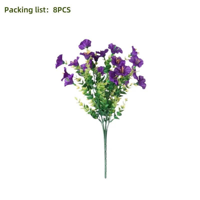 Artificial UV Flowers | Set of 8 | Flower Décor | Home Décor