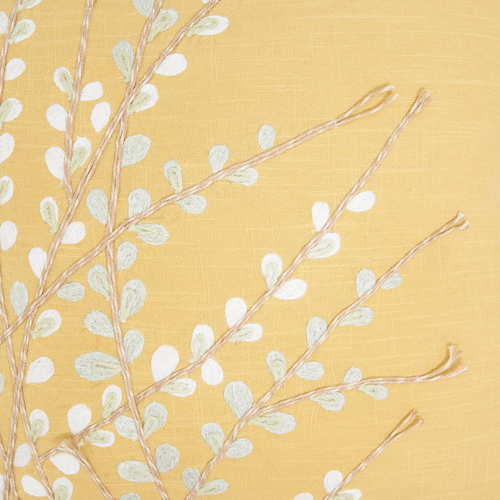 Embroidered Floral Pillow