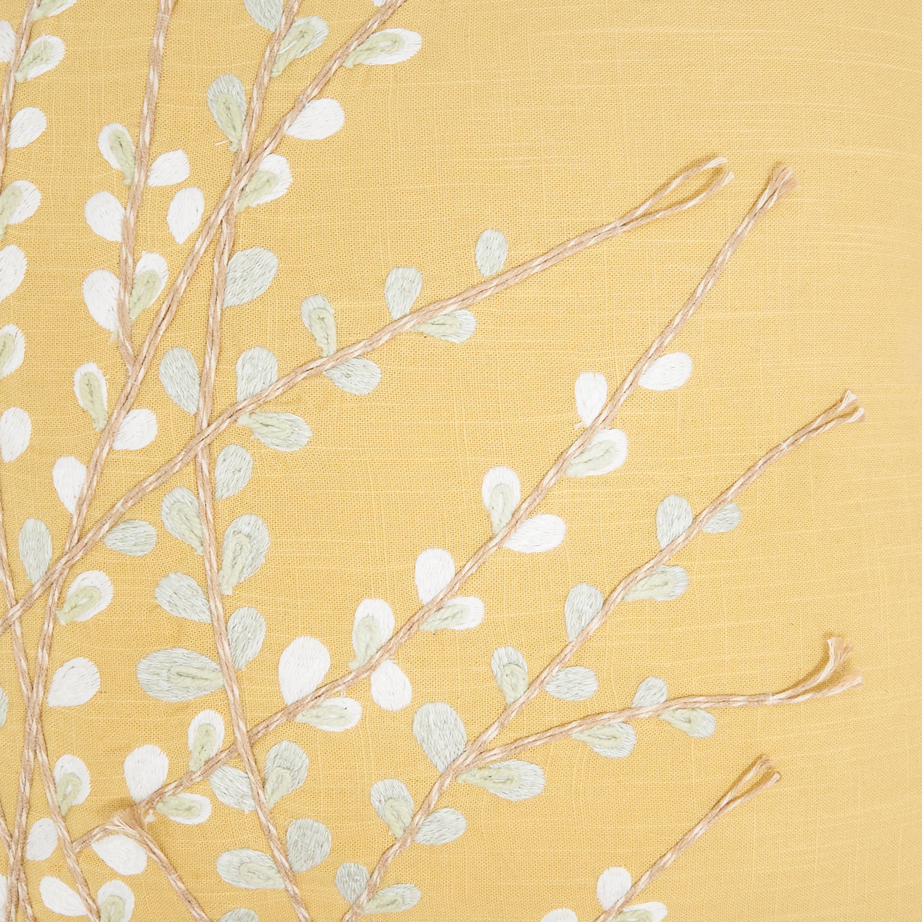 Embroidered Floral Pillow
