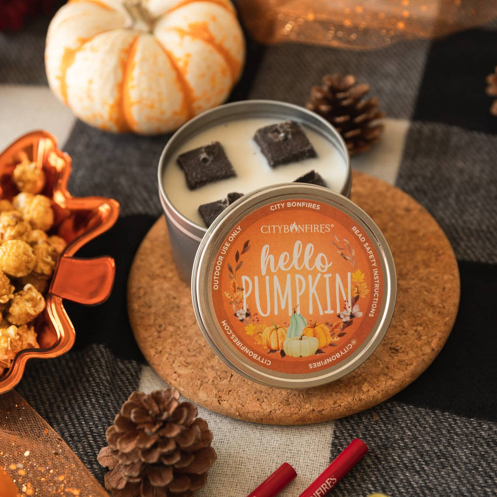 Fall “Hello Pumpkin” City Bonfires® Portable Fire Pit