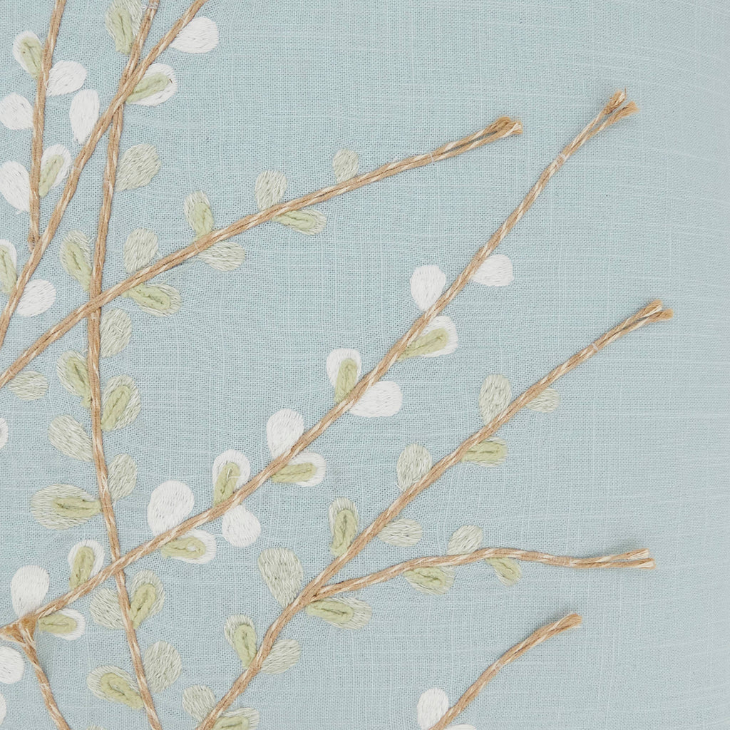 Embroidered Floral Pillow