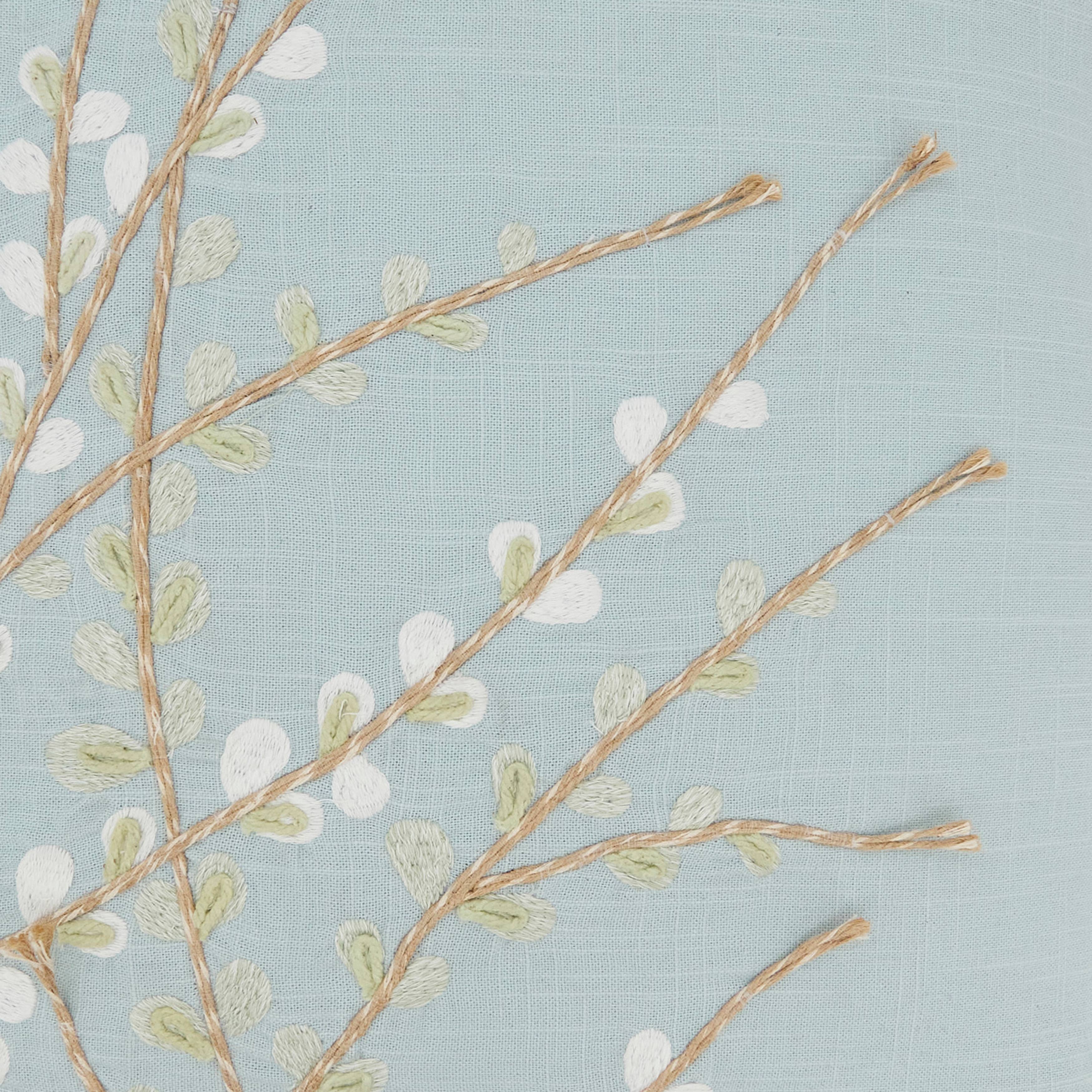 Embroidered Floral Pillow