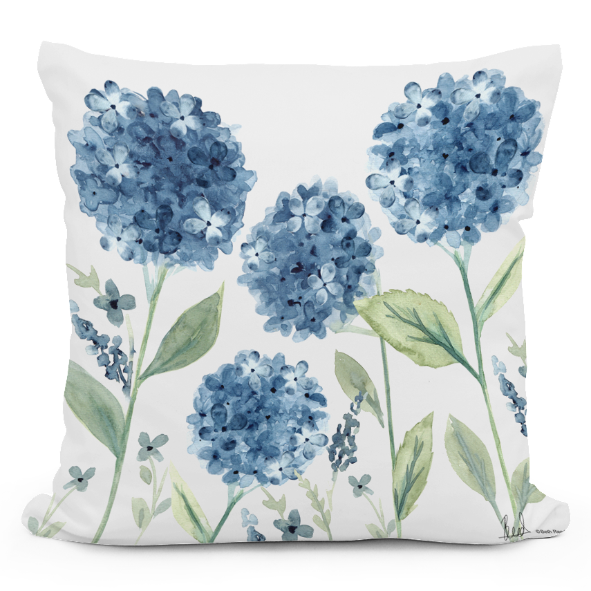 Pillow - Hydrangea Field - indoor / outdoor cushion