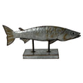 Galvanized Fish on Stand - 17.25"