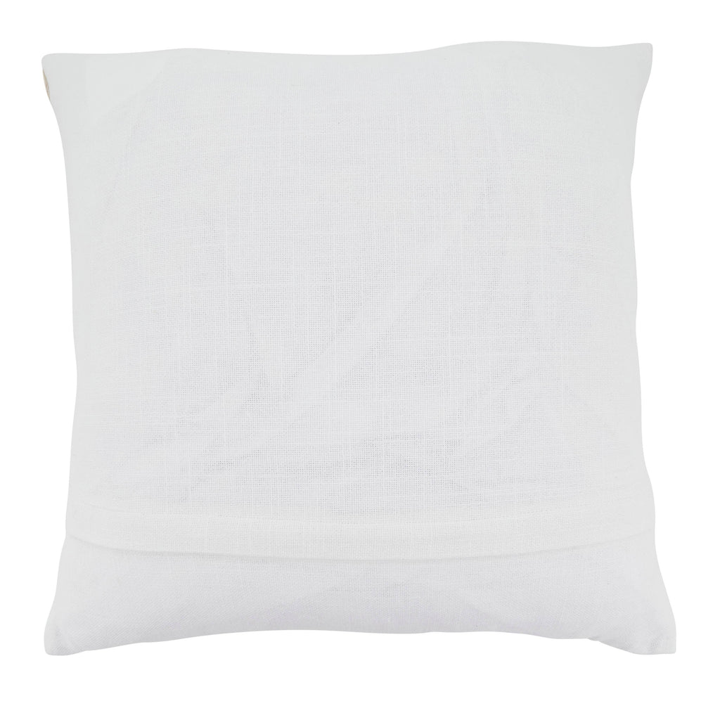 Embroidered Wave Cotton Throw Pillow