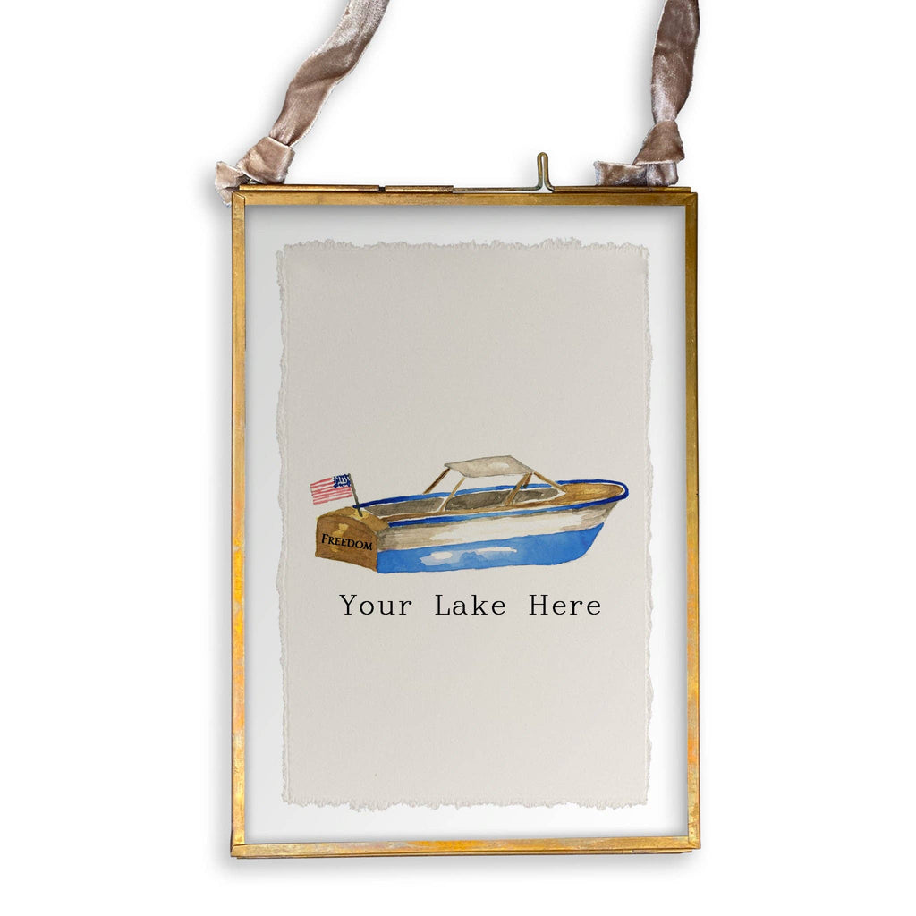 Blue Freedom Boat with Location