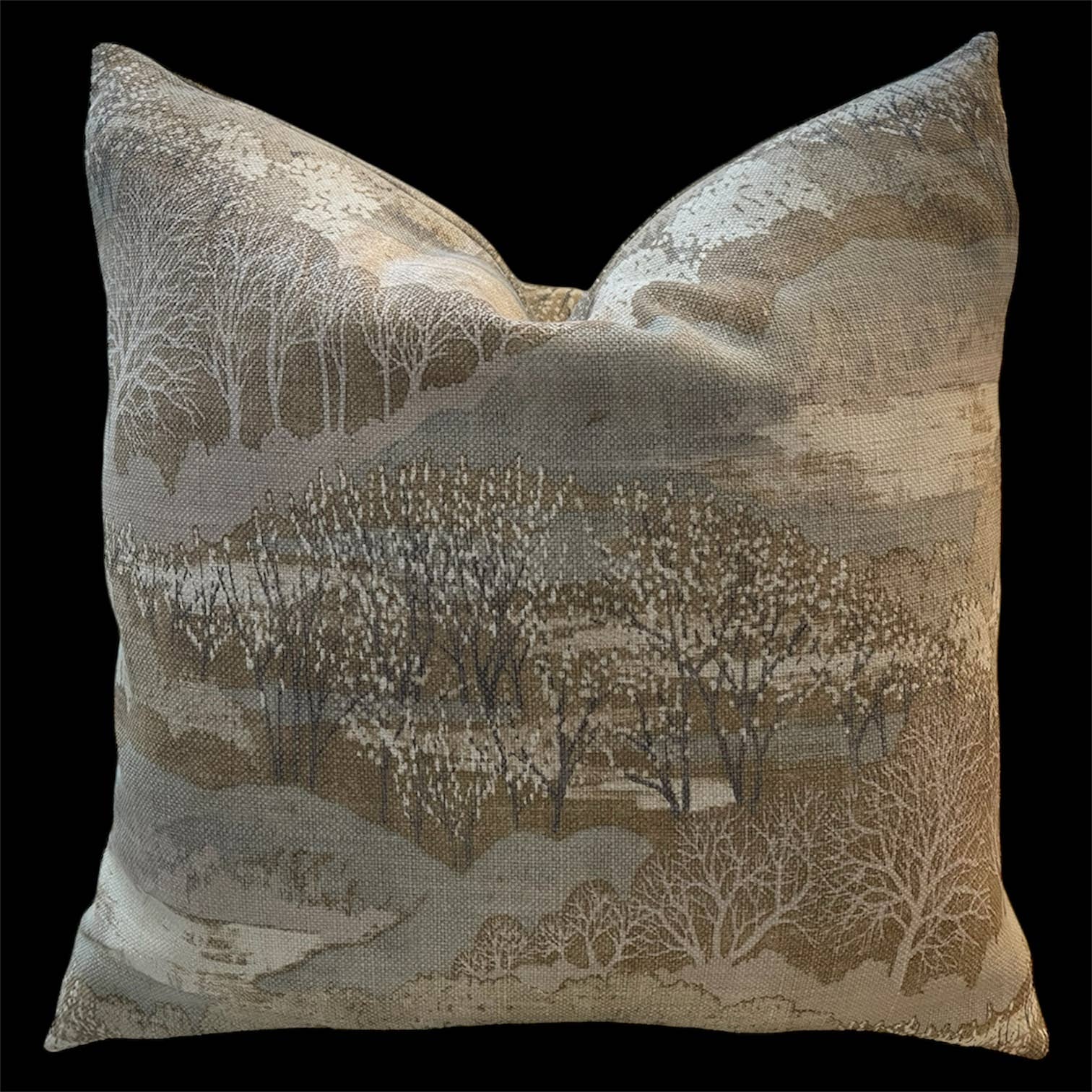 Claudia Landscape Throw Pillow with Feather Insert         