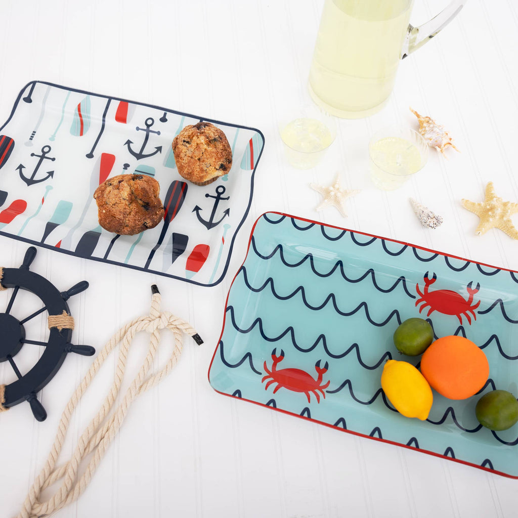 Lake - 16.75" x 11" Glass Serving Tray